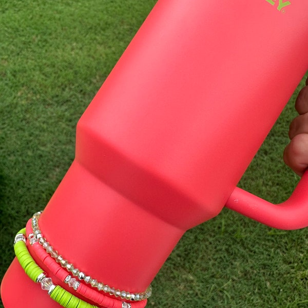 Pulseras de hibisco - Stanley Boot Topper / Pulseras con dijes apilados - Colección Ola de Calor