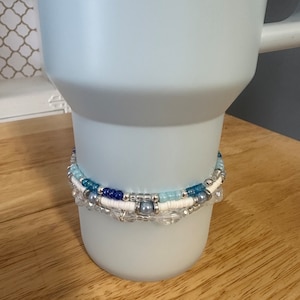 Spring Blue Stanley Bracelets- Boot Topper/ Charm Stacked Bracelets
