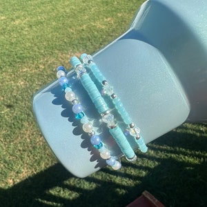 Blueberry Milk Bracelets - Stanley Tumbler Boot Topper/Charm stacking bracelets- new- target release