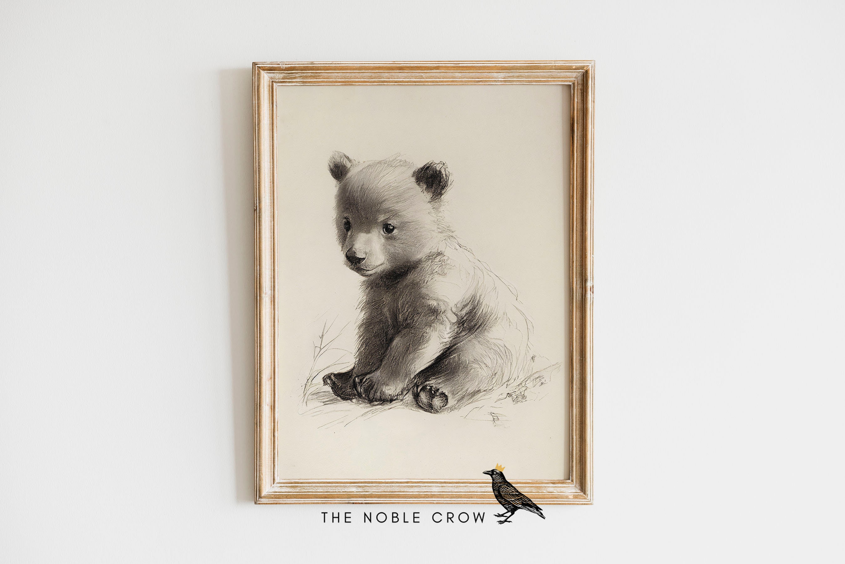 Woodland Baby Bear Animal Print, Nursery Decor, PRINTABLE Art, Nursery Wall Art, Forest Animal Babies, Baby Room Art | AR6502