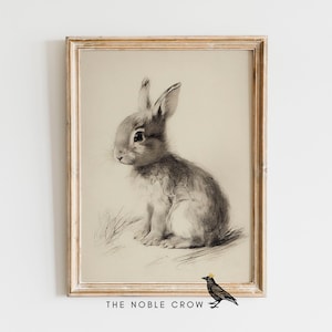 Woodland Baby Hare | Rabbit Animal Print, Nursery Decor, PRINTABLE Art, Nursery Wall Art, Forest Animal Babies, Baby Room Art | AR6506