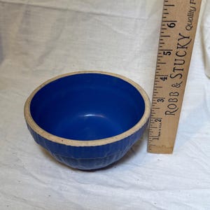 Bowl Mixing Clay City TN Cobalt Blue (unmarked)