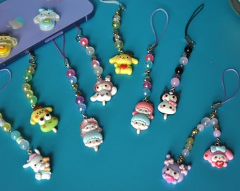 Correas para teléfono estéticas kawaii de Kitty y sus amigos