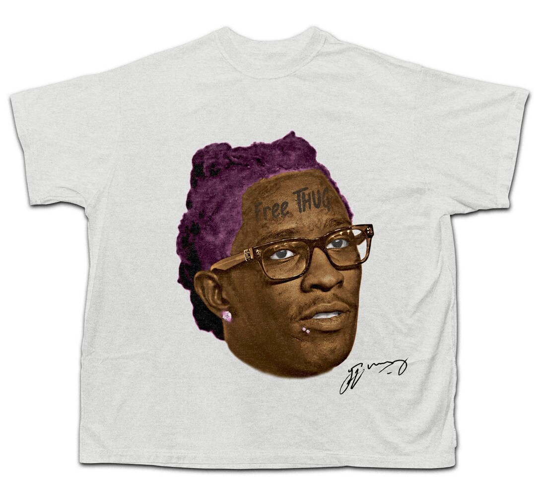 Free Thug Heavyweight T-shirt , Young Thug Shirt , Rapper T Shirt ...