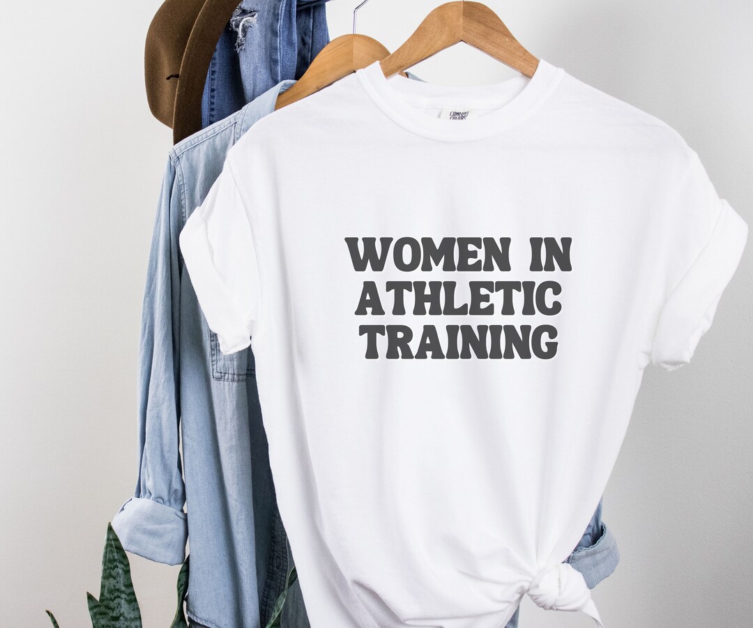 Women in Athletic Trainer Shirt, Taping Ankles, Athletic Training Gift