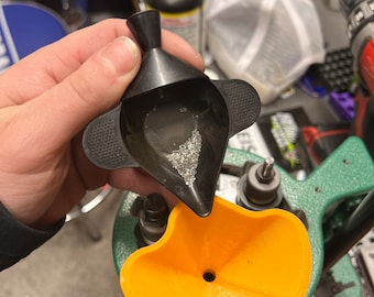 Embudo de polvo impreso en 3D.