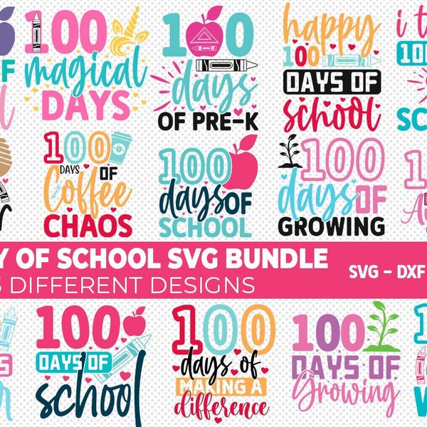 100 Days Of School svg Bundle, 100 Days of school svg, 100th day of school, Online Classes svg, Basketball, Gaming, Unicorn, homeschool svg