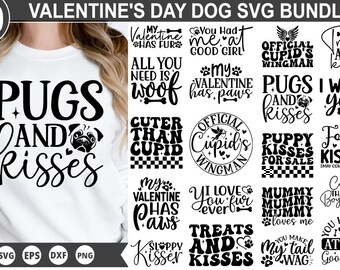 Dog Valentine Svg Bundle, Valentine Dog Bandana Svg, Dog Valentine's Day Svg, Dog Lover Svg, Valentine Has Paws Svg, Dog Svg