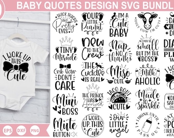 Paquete SVG de citas para bebés, paquete SVG divertido para bebés, mono de bebé SVG, svg divertido para bebés, svg para bebés recién nacidos, paquete de citas para bebés, refranes lindos para bebés svg