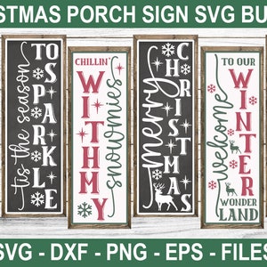 Christmas Porch Sign SVG Bundle, Oh Holy night svg, Winter wonderland svg, Christmas porch sign svg, cut files, funny Christmas porch