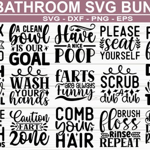 Paquete SVG de baño, cita de baño, svg de baño, svg de baile para ir al baño, svg de granja, SVG de letrero de baño, SVG de baño divertido, archivo de corte Cricut