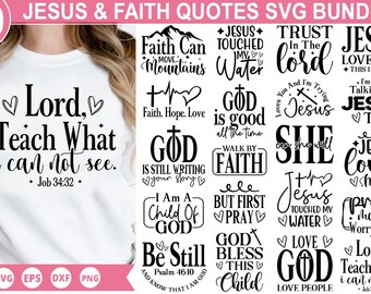 Jesus SVG Bundle, Christian t shirt, Christian quotes, Jesus t shirt svg, Funny Christian quotes, God is good svg, Jesus is my jam svg