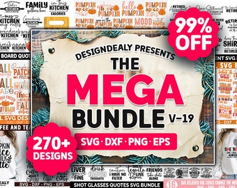 Mega svg bundle, Trendy svg bundle, Mega clipart png bundle, T shirt designs svg, Files for cricut