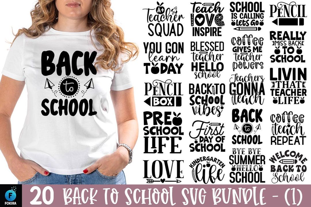 Back to School SVG Bundle, Teacher Squad Svg, Teach Love Inspire ...