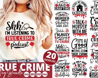 True Crime SVG Bundle, True Crime queen,True Crime junkie,True Crime and chill, Coffee and True Crime,The Husband did it,True Crime obsessed