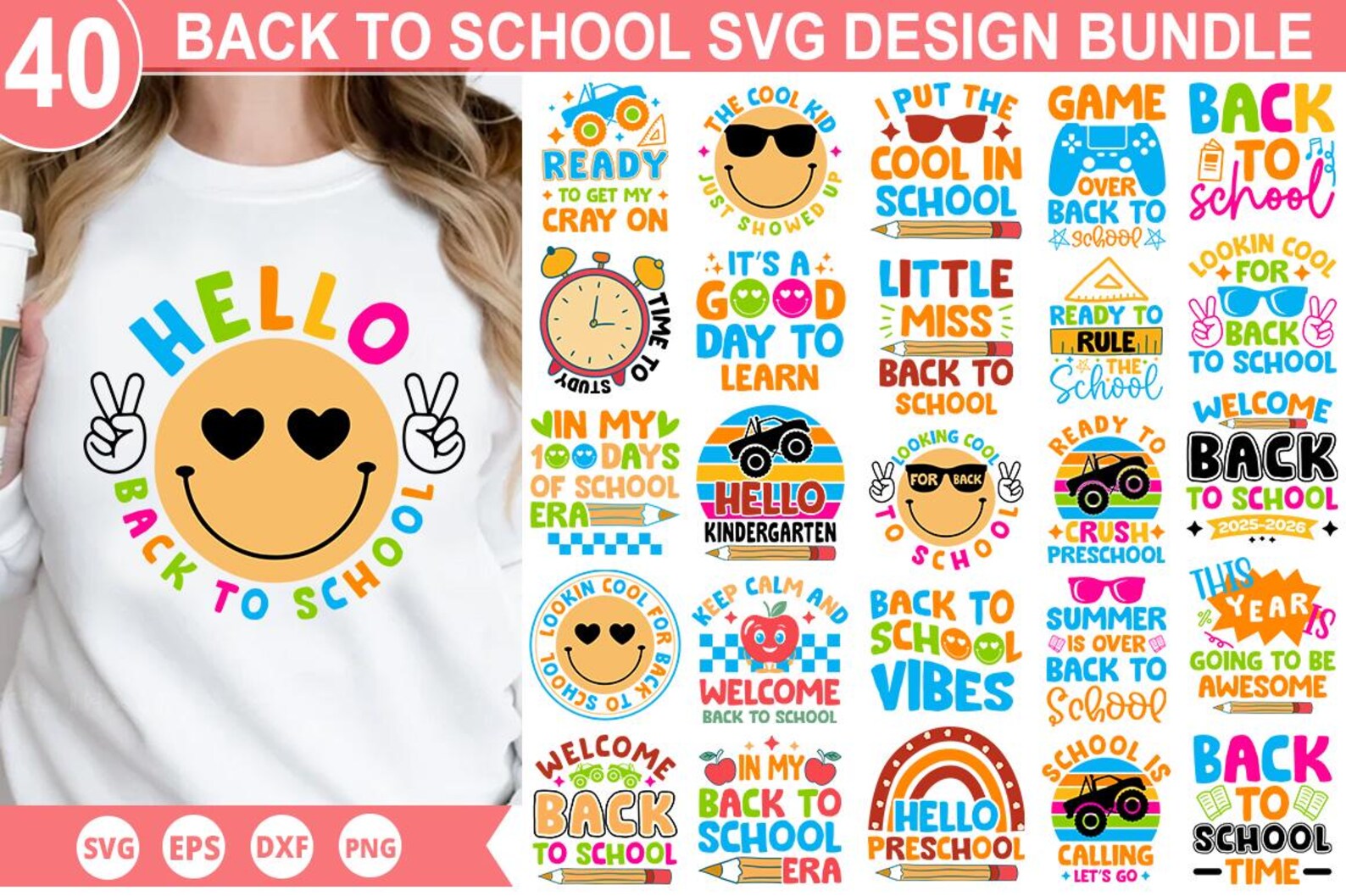 Back to School SVG Bundle, Teacher Squad Svg, Teach Love Inspire ...