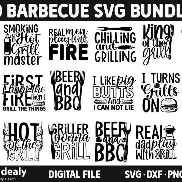 Barbecue SVG Bundle | Grill SVG Cut Files | Funny Dad Apron | Quotes Sayings | Instant download | Comercial Use | vector clip art printable
