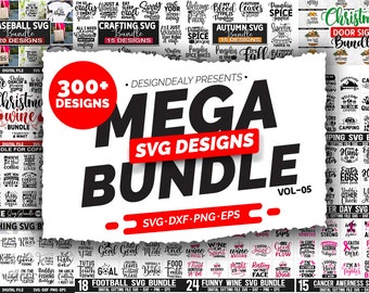 300 + Mega svg bundle, Trendy svg bundle, Mega clipart png bundle, T shirt designs svg, Files for cricut