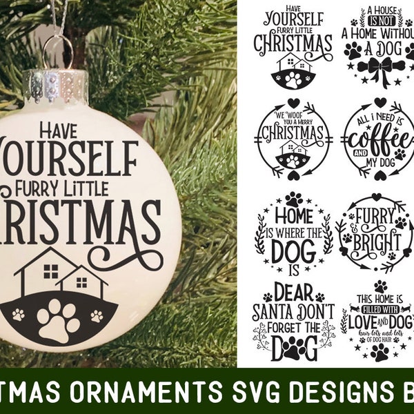 Pacote de designs SVG de enfeites de Natal, Feliz Natal, Natal engraçado, SVG de Natal, sinal redondo de Natal, pacote de sinais redondos de Natal