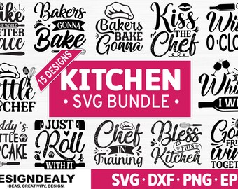 Kitchen SVG Bundle, Kitchen SVG Bundle, Kitchen Files, Kitchen sayings Bundle, Kitchen Design, Commercial Use Free, Cool Png, Cool svg