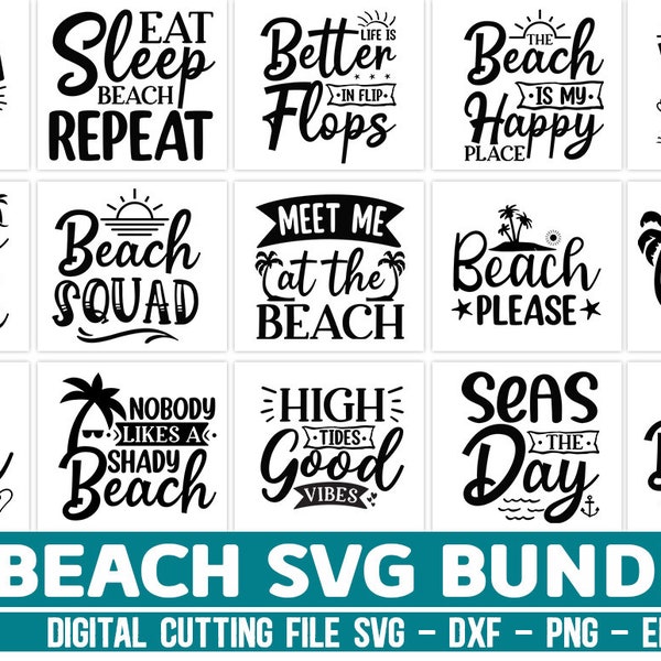 Summer SVG Bundle, Summer Svg, Beach Svg, Summertime Svg, Vacation Svg, Summer Cut Files, Cricut, Png, Svg