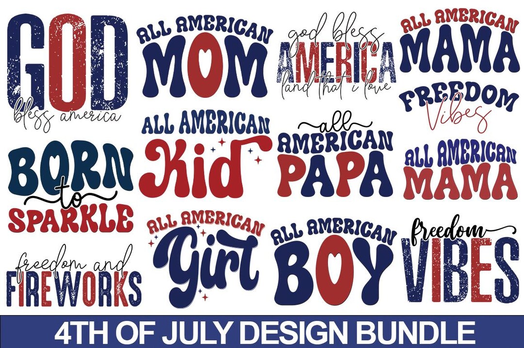 4th of July SVG Bundle, Patriotic USA Independence Day Designs ...