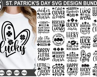 St. Patrick's Day Svg Bundle, Patrick's Day svg, Patrick's Day t shirt, Funny Patrick's day, Shamrock svg, Clover t shier svg, Cut files