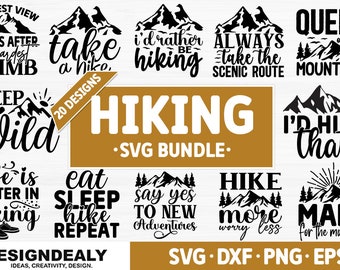 Hiking Svg Bundle, Hiking Quotes Svg, Hiking Saying Svg, Nature Svg, Mountains Svg, Adventure Svg, Holiday Svg Png, Adventure Awaits