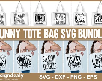 Tote Bag SVG Bundle, Tote Bag Quote svg, Emotional Baggage svg, Retro Tote Bag svg, Mom Stuff svg