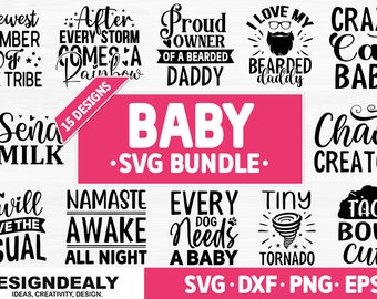 Baby SVG Bundle, Baby Onesie SVG, Funny Baby svg, baby newborn svg, Newborn SVG Bundle, Baby Quote Bundle, Cute Baby Sayings svg