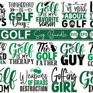 Pakiet Golf SVG, Pakiet Golfing SVG, Golfer SVG, Cytaty Golfowe SVG, Golf Cricut SVG, Wózek Golfowy SVG, Natychmiastowe Pobieranie
