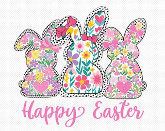 Happy Easter PNG, Coquette Easter Bunny Png, Retro Easter Png, Easter Coquette Png, Brushstroke Easter Png, Glitter Easter Png, Easter Girl