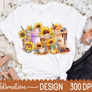 Coffee Sunflowers 2, Coffee t shirt, Women t shirt png, Sunflowers t shirt, Sunflowers mug design, Sunflowers pillow, Sunflowers cup