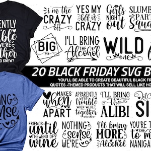 Black Friday SVG Bundle, Black Friday quotes, Black Friday t shirt, Black Friday wall art svg, Funny Black Friday svg, Black Friday cricut