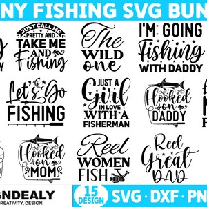 Fishing SVG Bundle, Fishing Quotes, Fishing Sayings, Fishing SVG, Fishing Shirt Design, Fisherman SVG Bundle