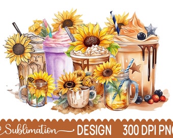 Coffee Sunflowers, Coffee and Sunflowers, Sunflowers sublimation, Coffee Sublimation, coffee mug sublimation, coffee pillow sublimation
