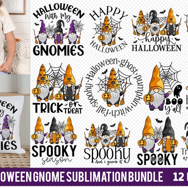 Halloween Gnome Sublimation Bundle, Halloween Gnome bundle, Halloween t shirt, Halloween mug design, Halloween sublimation, Happy Halloween