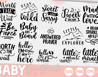 Baby T shirt Bundle, Baby Onesie SVG, Funny Baby svg, baby newborn svg, Newborn SVG Bundle, Baby Quote Bundle, Cute Baby Sayings svg