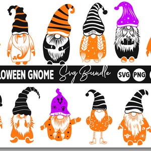 Halloween Gnome SVG Bundle, Digital files, Halloween Gnome, Happy Halloween shirt, Halloween mug, Halloween cup, Funny Halloween
