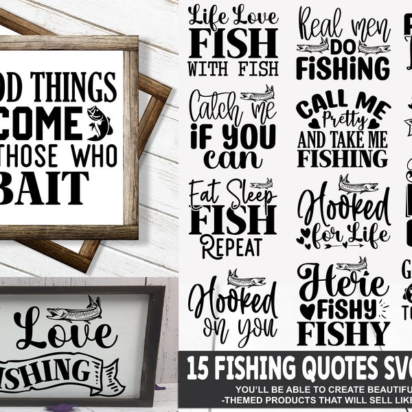 Fishing Quotes SVG Bundle, Fishing t shirt, Funny Fishing shirt svg, Fishing gift shirt, Fishing bag, Fishing mu svg, Fishing cricut