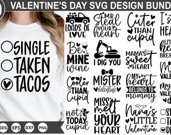 Valentine's Day SVG Bundle, Valentine SVG Bundle, Happy valentine svg, Funny valentine svg, Valentine gift shirt svg, Love and blessed svg