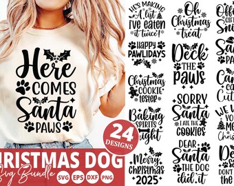 Christmas Dog SVG Bundle, Christmas tree svg, Merry Christmas svg, Farm fresh Christmas tree svg, Merry and Bright svg, Digital file,Dog svg