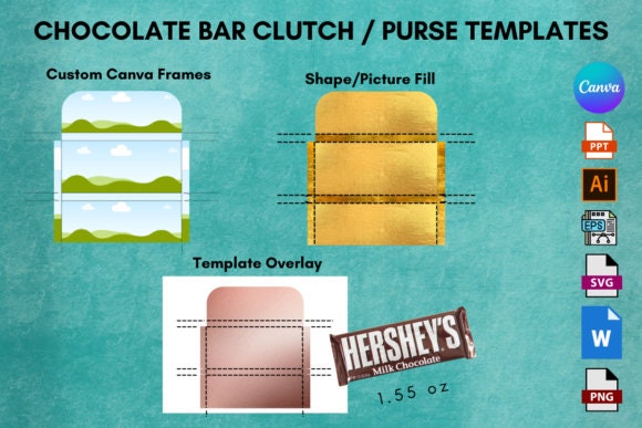 Chocolate Bar Purse Template SVG Graphic by Mockup Station · Creative  Fabrica