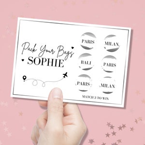 Biglietto gratta e vinci a sorpresa personalizzato in argento per le vacanze - Regalo per compleanno, anniversario, matrimonio, Natale e vacanze - Regalo personalizzato per le vacanze