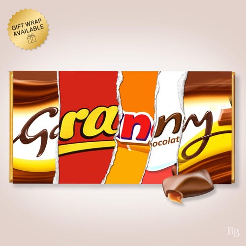 Granny Galaxy Caramel Chocolate Bar Small Gift For Her | Birthday, Thank You, Love You Gift | Grandma From Grandkids | Scottish