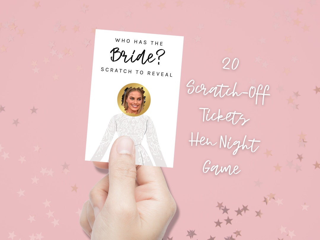 Personalised Bachelorette Hen Party Scratch off Game: Who Has the Bride ...
