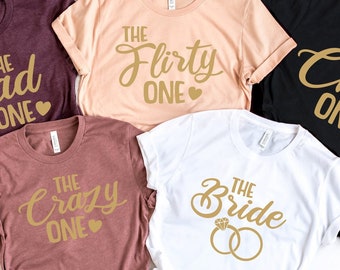 Funny Bachelorette Party Shirts: Bride & Bridesmaid Matching T-Shirts