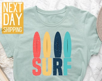 Surfing T-Shirt, Surfer Shirt, Summer T-Shirt, Gift For Surfer, Surfing Lover Shirt, Retro Surfing Shirt, Beach T-Shirt, Surfing Life Shirt