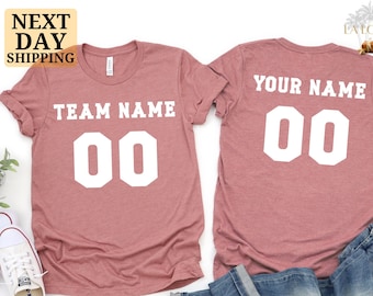 Customized Sport Shirt, Name and Number, Customized Football Shirt, Personalized Sport Shirt, Customized Jersey, Oversized Jersey Team Shirt
