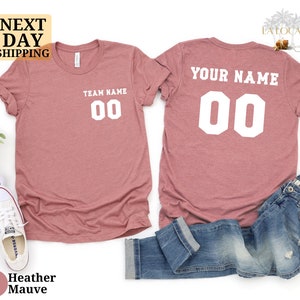 Custom Team T-Shirt, Name and Number, Customized Football Shirt, Personalized Soccer Shirt, Customized Jersey, Game Day Shirt, Sport T-Shirt